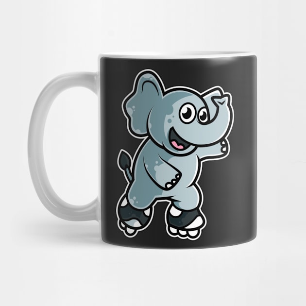 Elephant Retro Roller Skate graphic by theodoros20